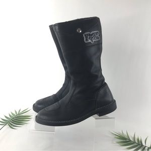Fox Racing Super Rider Black Leather Street Mortocycle Boots Mens Size 10 Korea